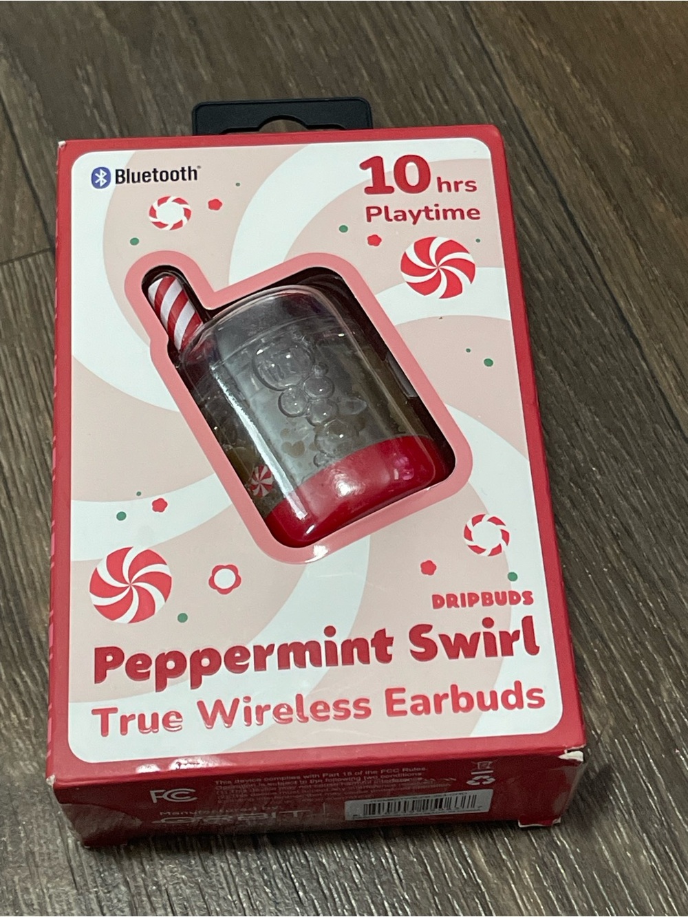 Dripbuds Peppermint Swirl True Wireless Earbuds - Red